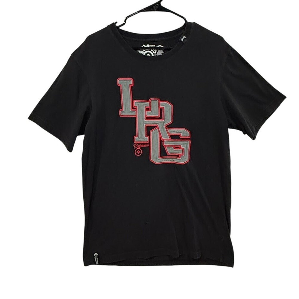 Y2K LRG Lifted Research Group Black Graphic T-Shirt Premium Fit Mens M Skater